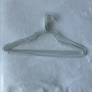 Set of White Wire Hangers